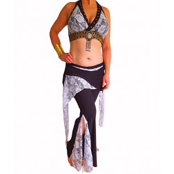 Tenue tribale dentelle blanche