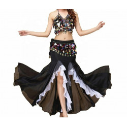 Tenue de danse orientale compléte noire 3 pièces