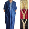 Gandoura homme style marocain à manches courtes 