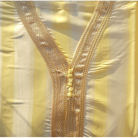 Gandoura homme style marocain à manches courtes 