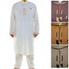 Ensemble qamis mi long et sarouel homme pas cher