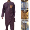 Qamis mi long et sarouel homme style pakistanais Promo