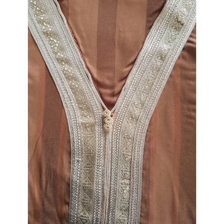 Djellaba homme à rayures style marocaine 