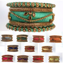 Ensemble de bracelets indiens fils de soie