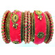 Bracelets indiens colorés velours Chudha