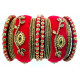 Bracelets indiens colorés velours Chudha