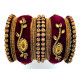 Bracelets indiens colorés velours Chudha