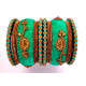 Bracelets indiens colorés velours Chudha