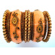 Bracelets indiens colorés velours Chudha