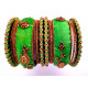Bracelets indiens colorés velours Chudha