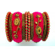 Bracelets indiens colorés velours Chudha