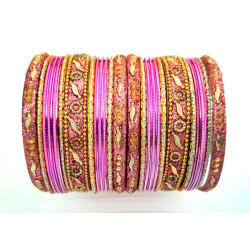 Lot de 26 bracelets bangles indiens multicolores mariage
