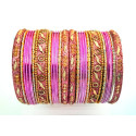 Lot de 26 bracelets bangles indiens multicolores mariage