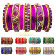 30 Bracelets indiens bollywood strass colorés 