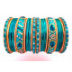30 Bracelets indiens bollywood strass colorés 