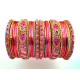 30 Bracelets indiens bollywood strass colorés 