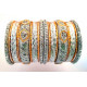 30 Bracelets indiens bollywood strass colorés 