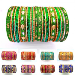 Bracelets d'Inde Bangles paillettes et strass