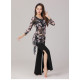 Ensemble pour cours de danse orientale 2 pièces noir et rose