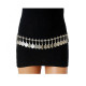Ceinture de danse orientale métal argenté et pièces