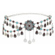 Ceinture de danse orientale métal argenté ethnique