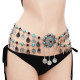 Ceinture de danse orientale métal argenté ethnique