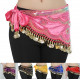 Ceinture de danse orientale velours motif vague or