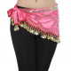 Ceinture de danse orientale velours motif vague or