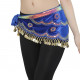 Ceinture de danse orientale velours motif vague or