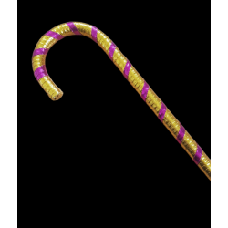 Canne de danse orientale bicolore fuschia et or