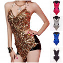 Long bustier dos nu de danse orientale perlé