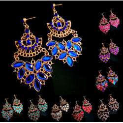 Boucles d'oreilles indiennes Femme strass