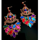 Boucles d'oreilles indiennes Femme strass