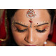 Bindi Bijoux de peau yeux / sourcils vert et grenat