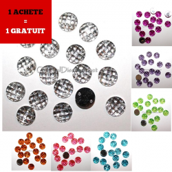 Lot de 20 strass rond à coudre sur tissu