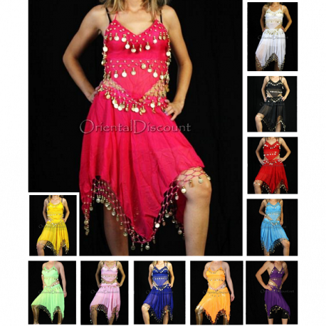 Lot de 10 costumes de danse orientale top jupe