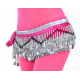 Ceinture velours et perles fushia