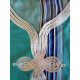 Gandoura style marocaine à rayures multicolores