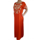Djellaba femme authentique motif or