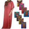 Djellaba femme décor tribal multicolore
