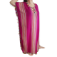 Robe d'été femme bohême à rayures et pompons