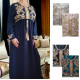 Djellaba luxe broderies et brillants dorés