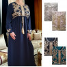 Djellaba luxe broderies et brillants dorés