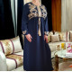 Djellaba luxe broderies et brillants dorés
