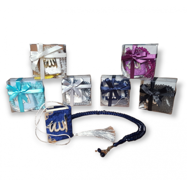 Chapelet Sebha de luxe à 99 perles - Couleur bleu indigo