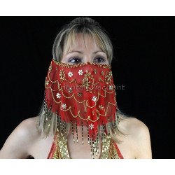 Voile de visage de danse orientale 