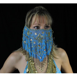 Voile de visage de danse orientale 