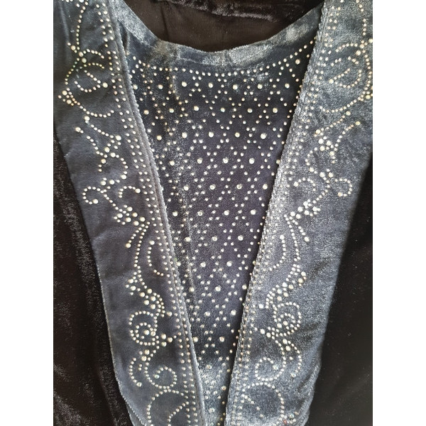 Robe orientale velours et strass 2 tons