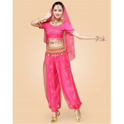Costume de danse indienne Haut + Pantalon + Ceinture