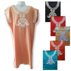 Abaya fille manches courtes unie